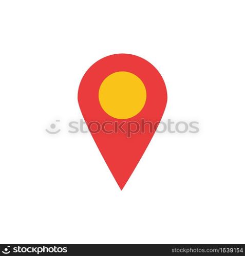 Map, Location, School  Flat Color Icon. Vector icon banner Template
