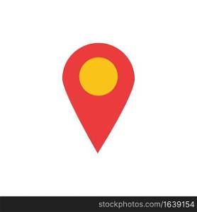 Map, Location, School  Flat Color Icon. Vector icon banner Template