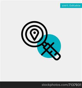 Map, Location, Search, Navigation turquoise highlight circle point Vector icon