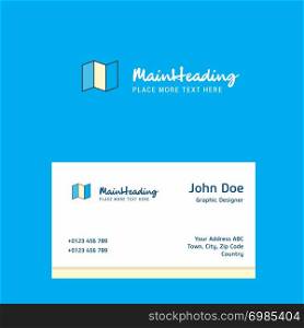 Map logo Design with business card template. Elegant corporate identity. - Vector