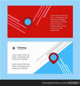 Map navigation abstract corporate business banner template, horizontal advertising business banner.
