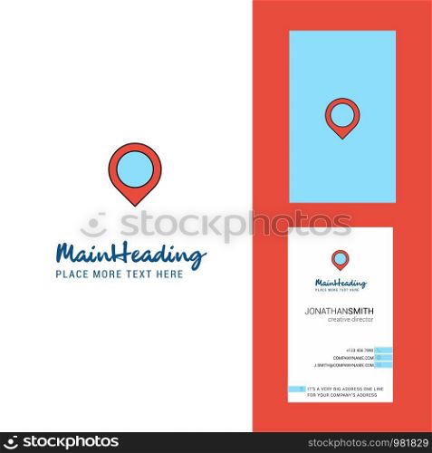 Map navigation Creative Logo and business card. vertical Design Vector