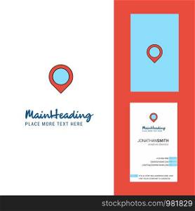 Map navigation Creative Logo and business card. vertical Design Vector