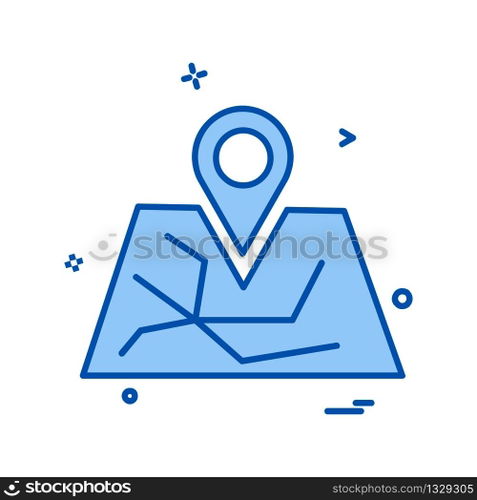 Map Navigation icon design vector