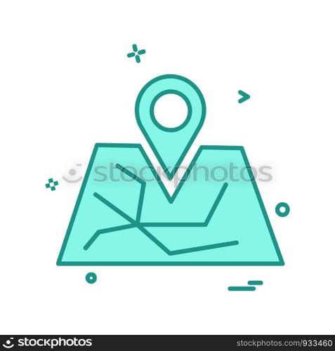 Map Navigation icon design vector