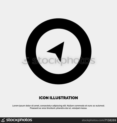 Map, Navigation, Location solid Glyph Icon vector