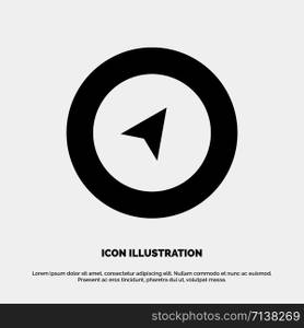 Map, Navigation, Location solid Glyph Icon vector