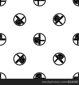 Map navigation pattern repeat seamless in black color for any design. Vector geometric illustration. Map navigation pattern seamless black