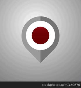 Map Navigation pointer with Japan flag design vector