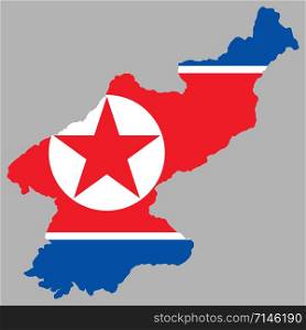 Map North Korea Flag Vector illustration Eps 10.. Map North Korea Flag Vector