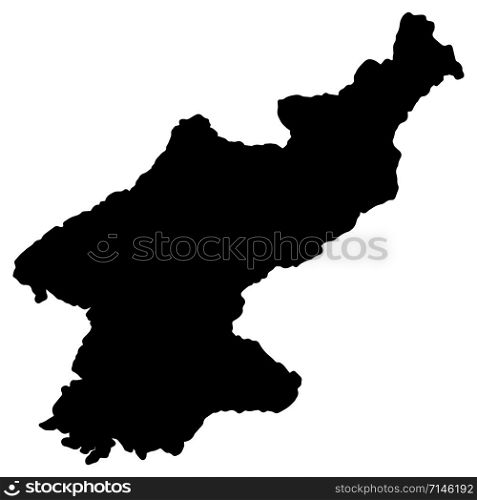 Map North Korea silhouette Vector illustration Eps 10.. Map North Korea silhouette Vector