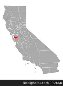 Map of Alameda in California