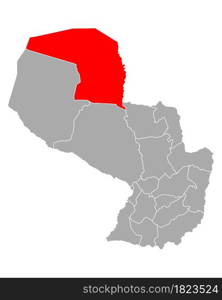 Map of Alto Paraguay in Paraguay