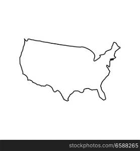Map of America icon .