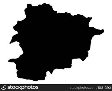 Map of Andorra. Vector illustration eps 10. Map of Andorra. Vector illustration