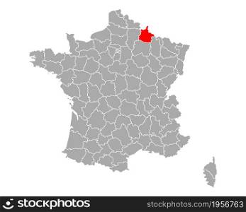 Map of Ardennes in France
