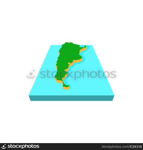 Map of Argentina icon in cartoon style on a white background. Map of Argentina icon, cartoon style
