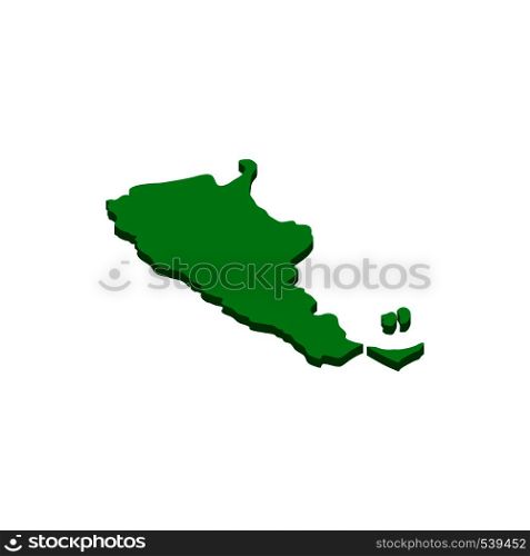 Map of Argentina icon in isometric 3d style isolated on white background. Map of Argentina icon, isometric 3d style