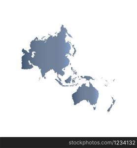 Map of Asia Pacific. - Vector illustration