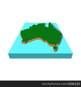 Map of Australia icon in cartoon style on a white background . Map of Australia icon, cartoon style