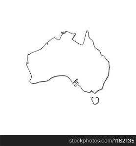 Map of Australia vector icon isolated on white background