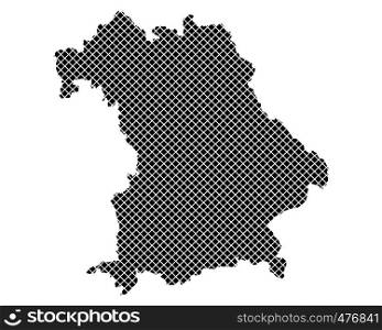 Map of Bavaria on simple cross stitch