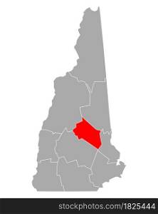 Map of Belknap in New Hampshire