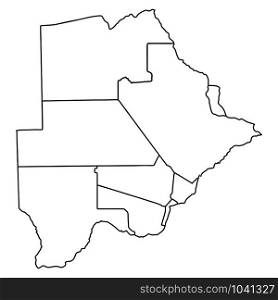 Map of Botswana outline Vector illustration eps 10.. Map of Botswana outline Vector illustration eps 10