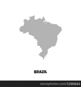 map of Brazil vector icon isolated on white background. - Vector illustration. map of Brazil vector icon isolated on white background. - Vector