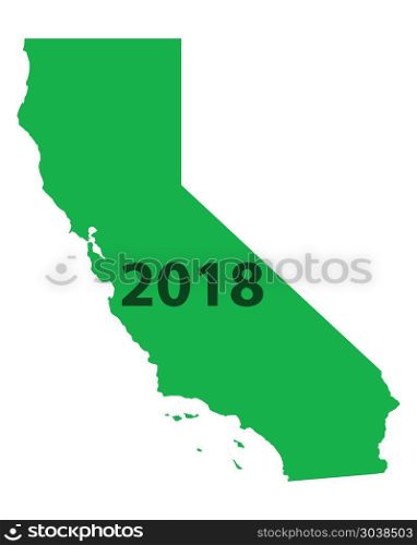 Map of California 2018