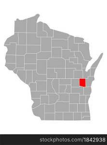 Map of Calumet in Wisconsin