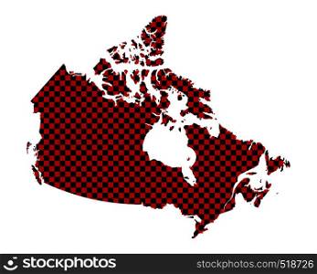 Map of Canada in checkerboard pattern