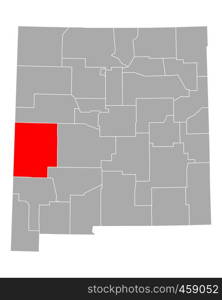 Map of Catron in New Mexico