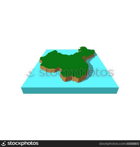 Map of china in cartoon style isolated on white background. Map of china, cartoon style