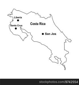 Map of Costa Rica icon vector illustration design