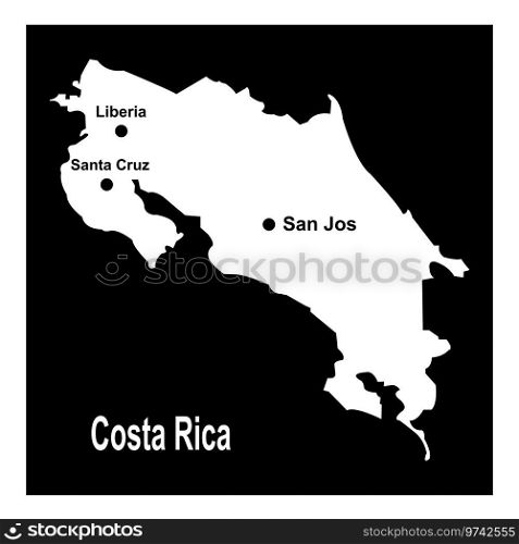 Map of Costa Rica icon vector illustration design