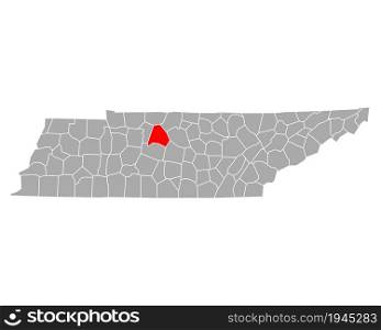 Map of Davidson in Tennessee