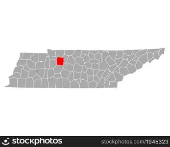 Map of Dickson in Tennessee