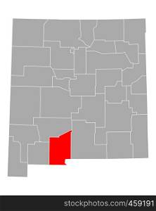 Map of Dona Ana in New Mexico