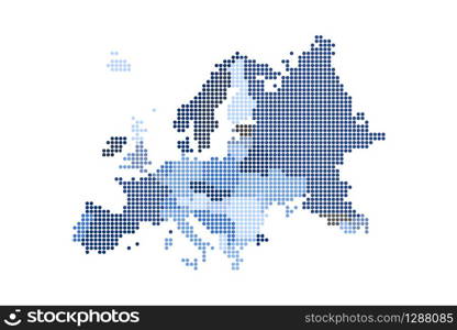 Map of Dotted Europe. Vector eps10.