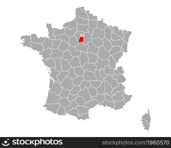 Map of Essonne in France