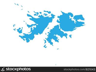 Map of falkland Islands. High detailed vector map - falkland Islands.