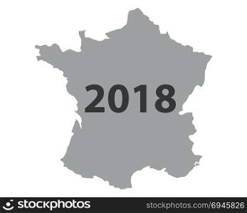 Map of France 2018