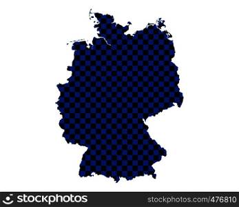 Map of Germany in checkerboard pattern