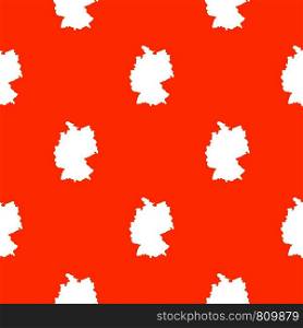 Map of Germany pattern repeat seamless in orange color for any design. Vector geometric illustration. Map of Germany pattern seamless