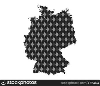 Map of Germany with colored rhombs