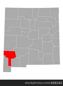 Map of Grant in New Mexico