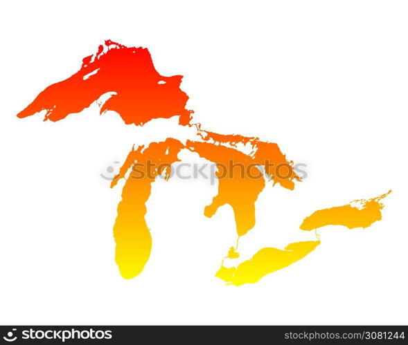 Map of Great Lakes