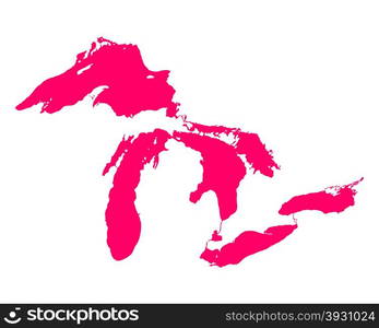 Map of Great Lakes