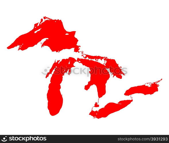 Map of Great Lakes